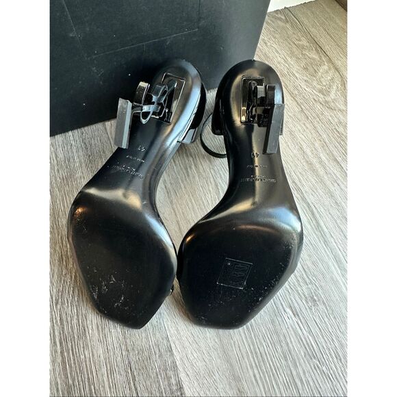 Saint Laurent Opyum Patent Leather Sandals In Nero US 11 $1500 - Picture 11 of 13